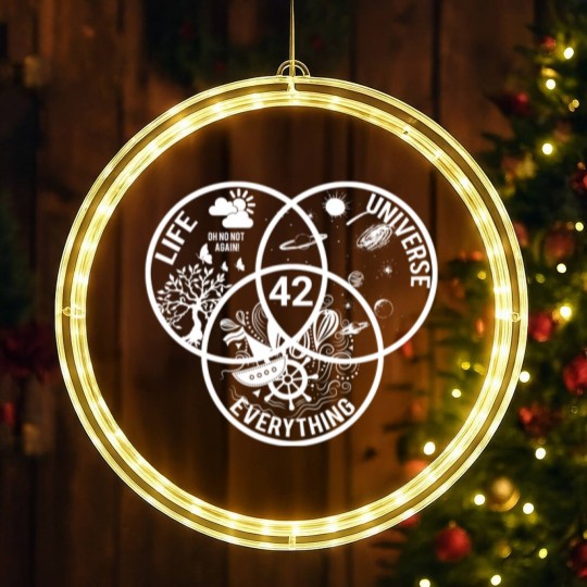 Discover 42 the answer to life the universe and everything LED Christmas Window Lights