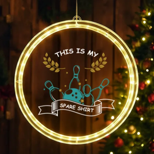 Discover This Is My Spare LED Christmas Window Lights Funny Strike Pins Bowling Action LED Christmas Window Lights