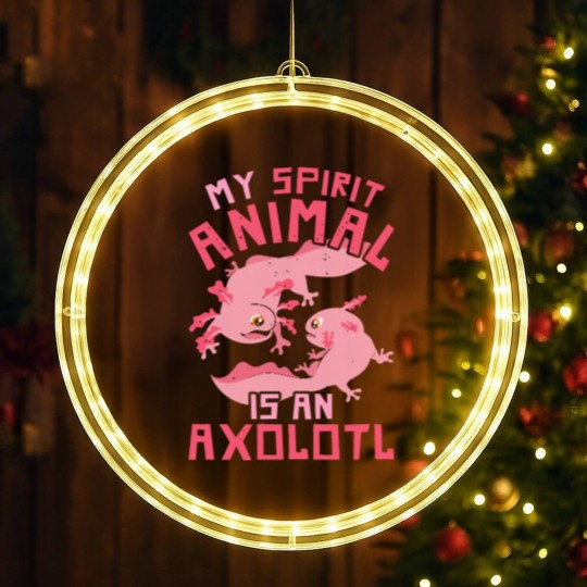 Discover Axolotl Mexican Salamander Pet My Spirit Animal Is An Axolotl LED Christmas Window Lights