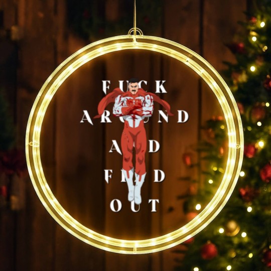Discover F Around and Find Out - Omni Man - LED Christmas Window Lights