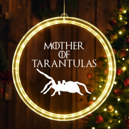 Discover Cute & Unique White Mother of Tarantulas LED Christmas Window Lights E010521