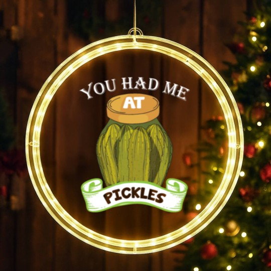 Discover Pickles vegetarian Gift For Pickle Lovers LED Christmas Window Lights