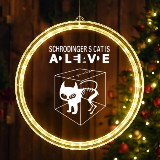 Discover Cat Dead Alive Schrodinger s LED Christmas Window Lights