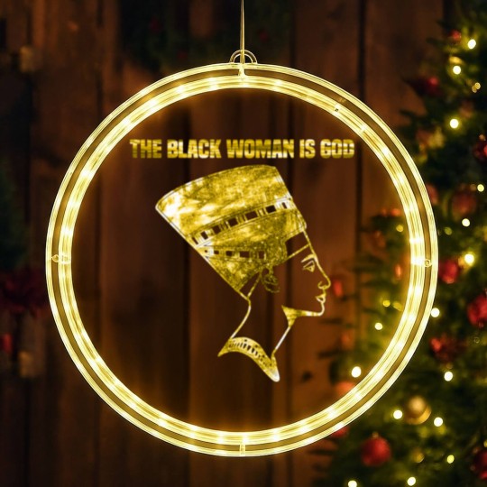 Discover The Black Woman is God LED Christmas Window Lights