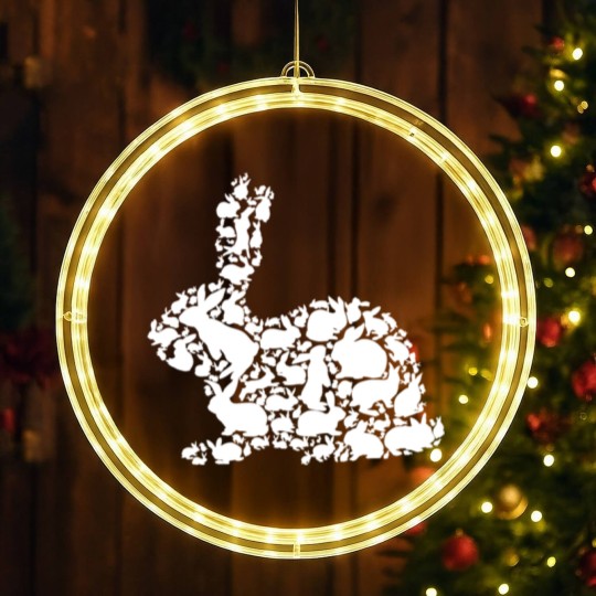 Discover Love rabbit kid LED Christmas Window Lights LED Christmas Window Lights