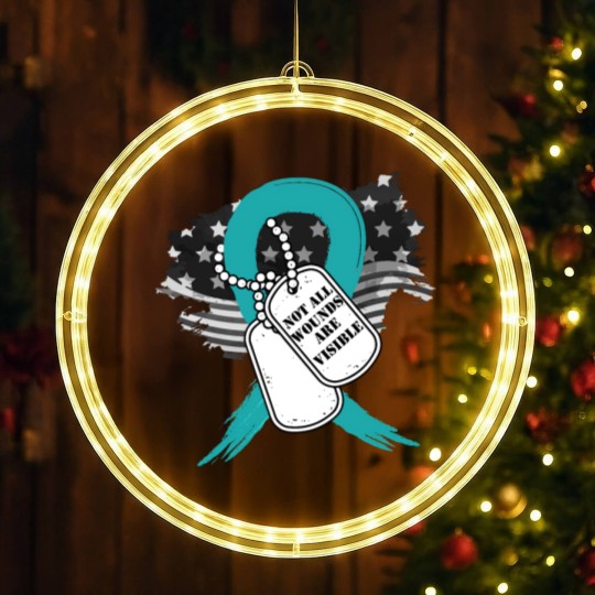 Discover Not all wounds are visible PTSD Awareness 22 Vete LED Christmas Window Lights