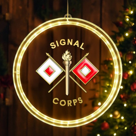 Discover Signal Corps Branch Insignia LED Christmas Window Lights