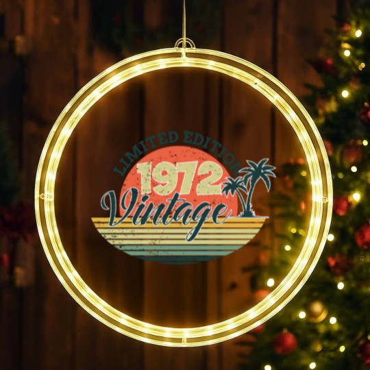 Discover 50 Years Old Vintage 1972  50th LED Christmas Window Lights