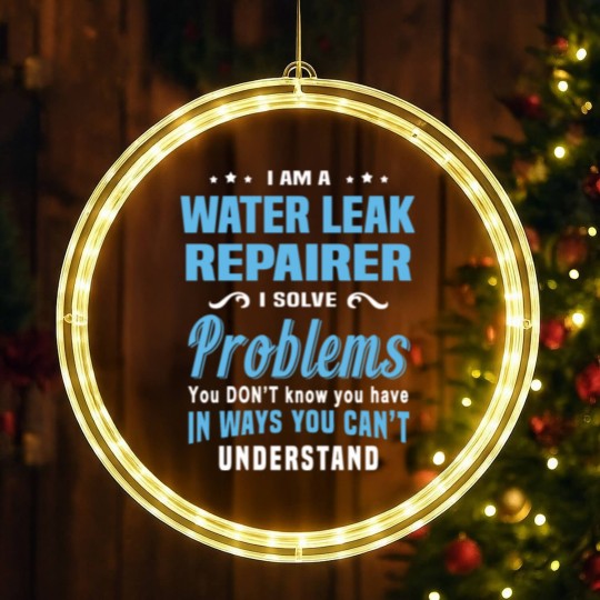 Discover Water Leak Repairer LED Christmas Window Lights