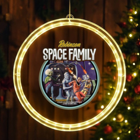 Discover 1960s Space Family - Vintage Sci Fi - LED Christmas Window Lights