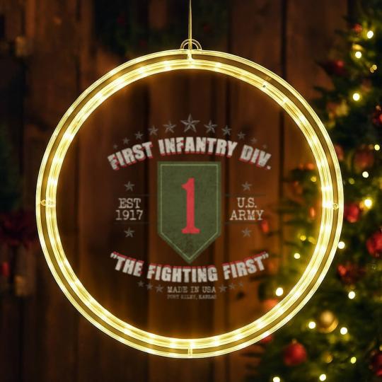 Discover 1st Infantry Division LED Christmas Window Lights
