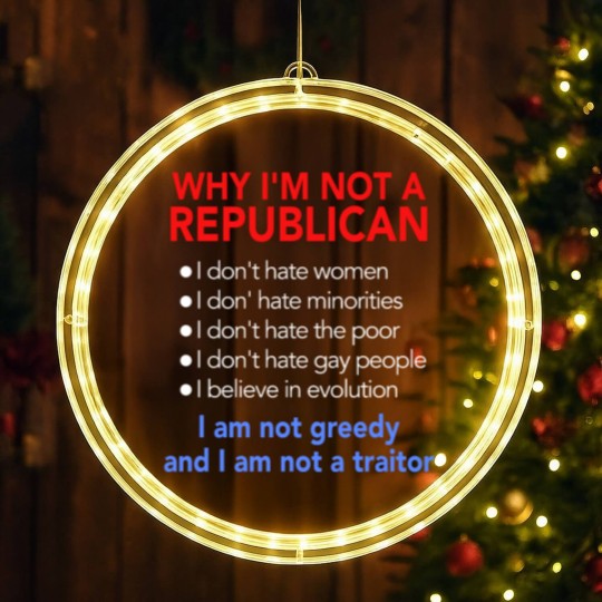 Discover Not Republican LED Christmas Window Lights