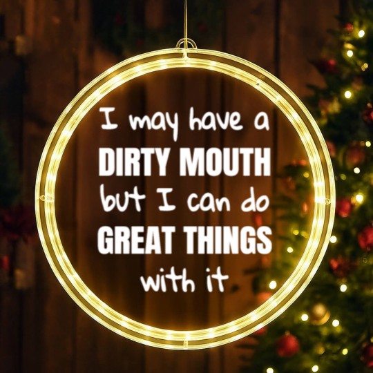Discover Sexy, kinky, dirty and provocative Dirty Mouth sx LED Christmas Window Lights