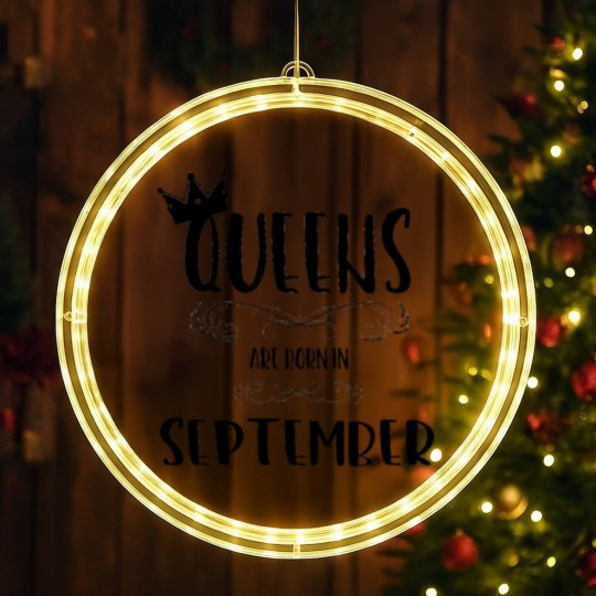 Discover September birthday women ladies queen LED Christmas Window Lights