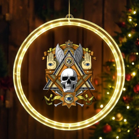 Discover Masonic Skull LED Christmas Window Lights