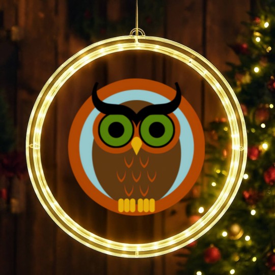 Discover 70s Style Owl - 70s - LED Christmas Window Lights