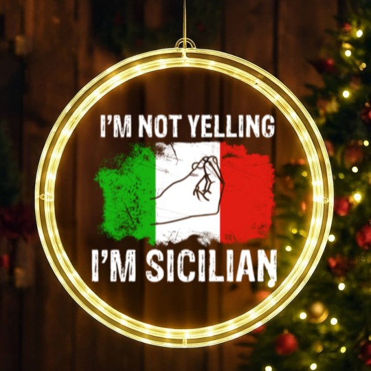 Discover Sicilian not yelling funny Italian LED Christmas Window Lights LED Christmas Window Lights