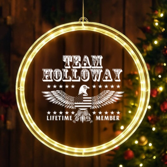 Discover Team Holloway Last Name Surname Pride LED Christmas Window Lights