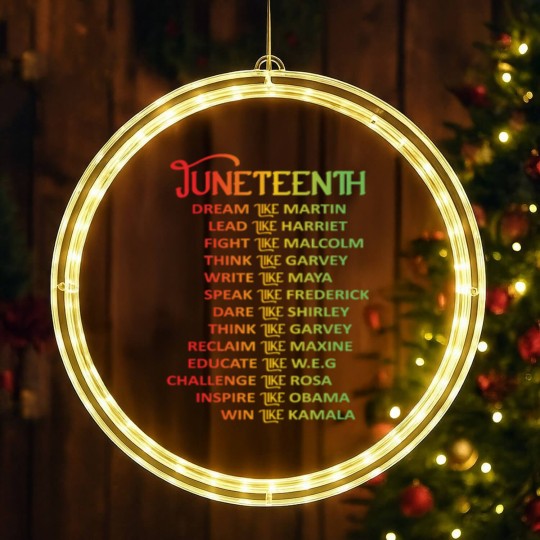 Discover Juneteenth Dream Like Leaders Black Men Women Boys LED Christmas Window Lights