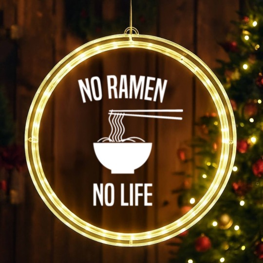 Discover No Ramen No Life Noodle Soup Japan Weeb Gift Idea LED Christmas Window Lights