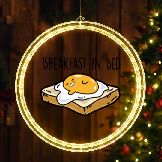 Discover Fried egg toast - Breakfast in bed LED Christmas Window Lights