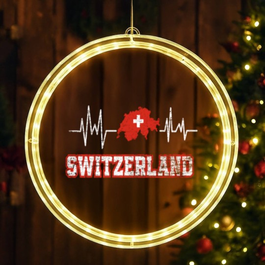 Discover Switzerland Heartbeat LED Christmas Window Lights