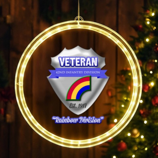 Discover Veteran 42nd Infantry Division LED Christmas Window Lights