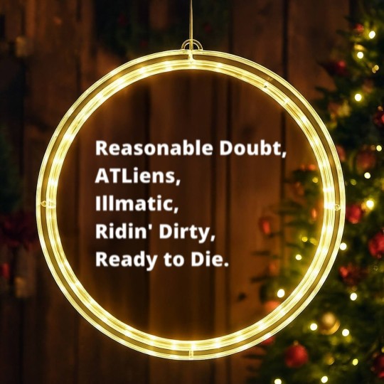 Discover Best Album List LED Christmas Window Lights - 90s Vintage Clothing - LED Christmas Window Lights