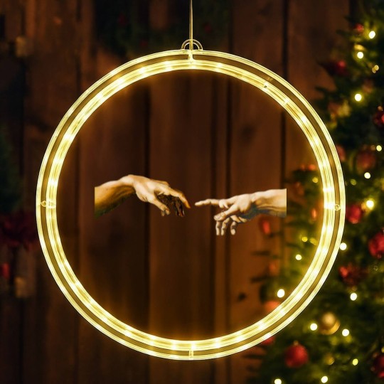 Discover Michelangelo Creation of Adam - Creation Of Adam - LED Christmas Window Lights