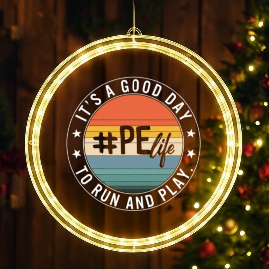 Discover Physical Education Teacher LED Christmas Window Lights, Good Day To Run LED Christmas Window Lights