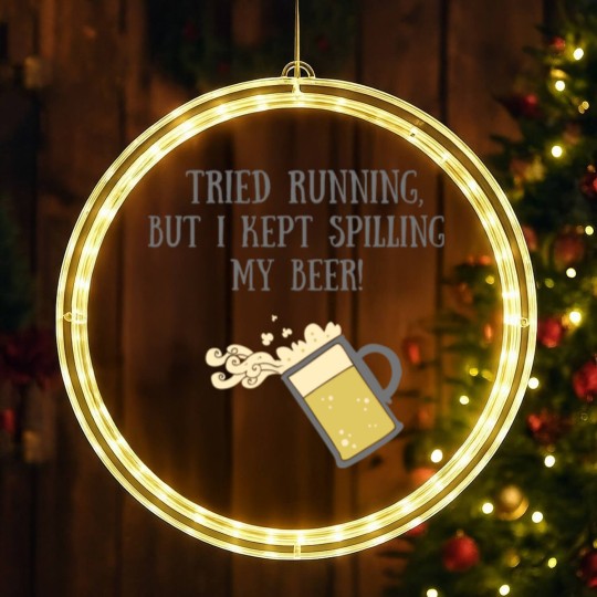 Discover Run with Beer LED Christmas Window Lights