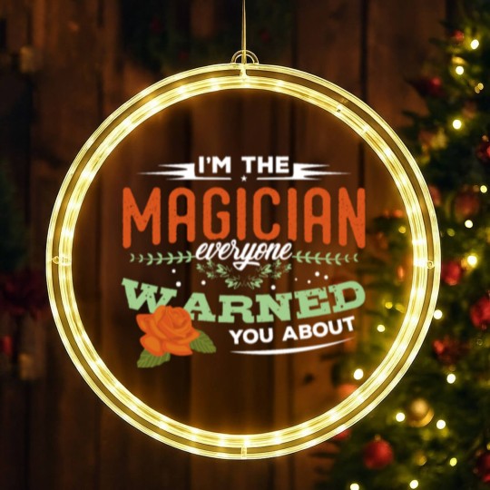Discover Magicians Magic Magician Wizard Sorcery Trick Gift LED Christmas Window Lights