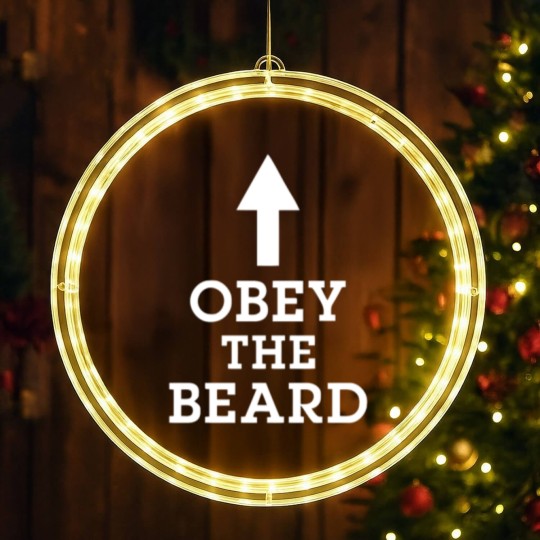 Discover Obey The Beard Funny LED Christmas Window Lights LED Christmas Window Lights