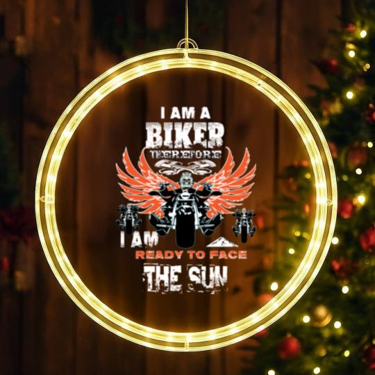 Discover A Biker LED Christmas Window Lights