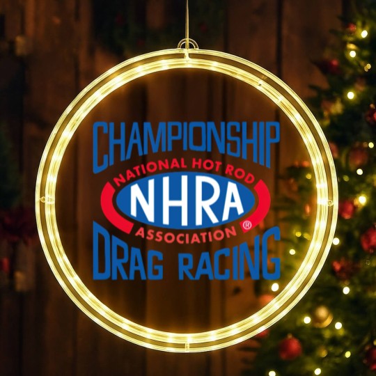 Discover Championship Drag Racing Nhra Logo LED Christmas Window Lights