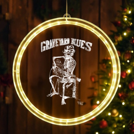 Discover Vintage 90s GRAVEYARD BLUES fashion victim LED Christmas Window Lights skull