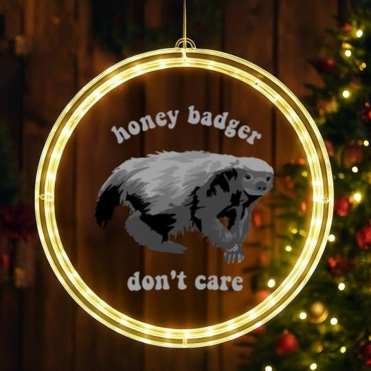 Discover Honey Badge Don't Care - Honey Badge - LED Christmas Window Lights