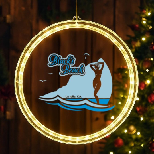 Discover Blacks Beach, La Jolla CA. LED Christmas Window Lights