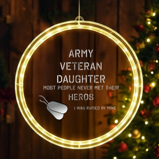 Discover ARMY VETERAN DAUGHTER LED Christmas Window Lights