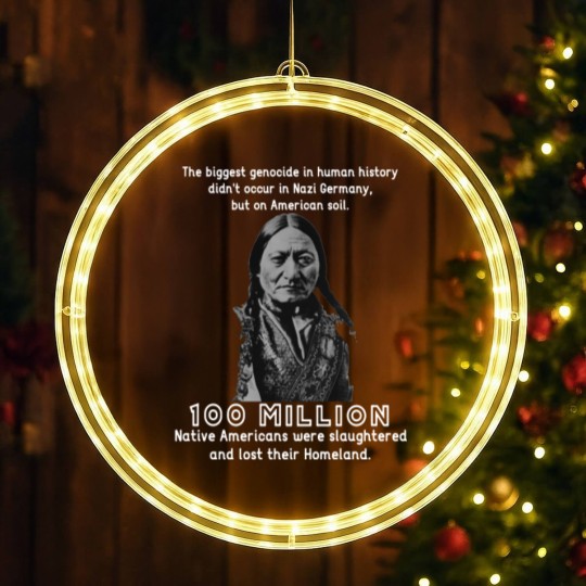 Discover sitting bull - Native American - LED Christmas Window Lights