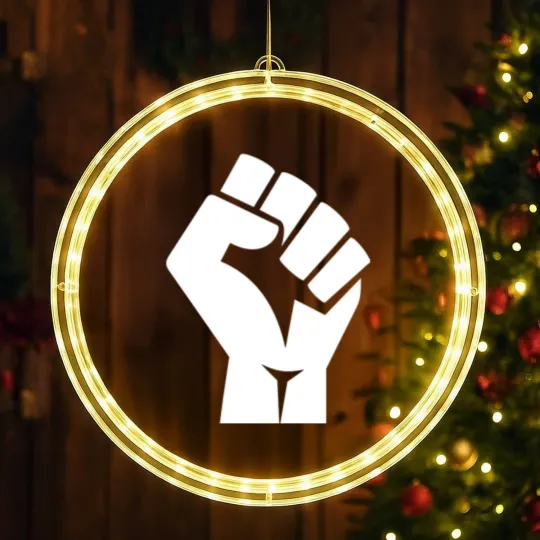 Discover Black Power Fist, black lives matter, civil rights - Black Power Fist - LED Christmas Window Lights