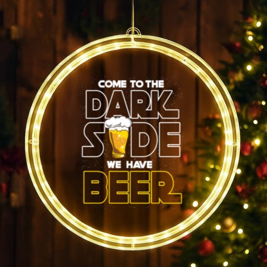 Discover Come to the dark side we have beer LED Christmas Window Lights