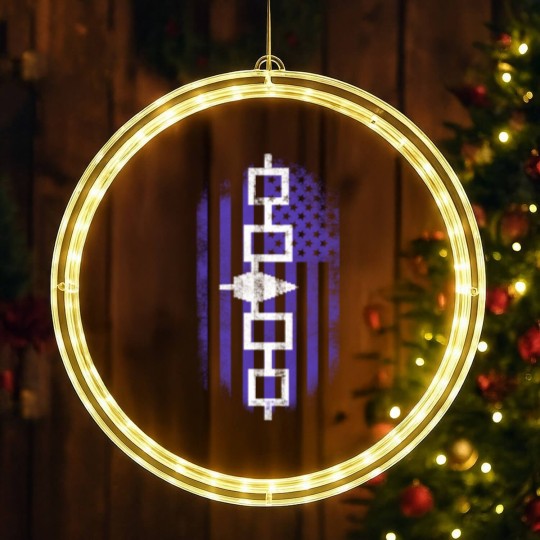 Discover Iroquois American Flag Iroquois and USA Design LED Christmas Window Lights