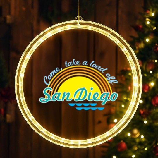 Discover Come, take a load off - San Diego LED Christmas Window Lights