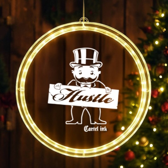 Discover Cartel Ink Hustle Monopoly Man Hustle LED Christmas Window Lights LED Christmas Window Lights