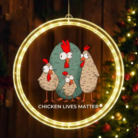 Discover CHICKEN LIVES MATTER LED Christmas Window Lights