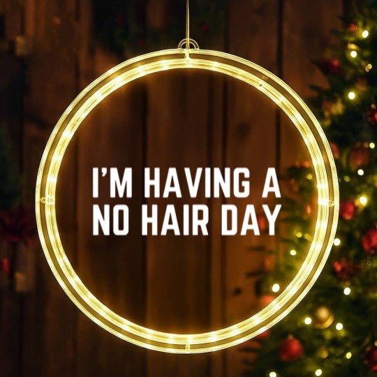Discover I'm Having a No Hair Day LED Christmas Window Lights
