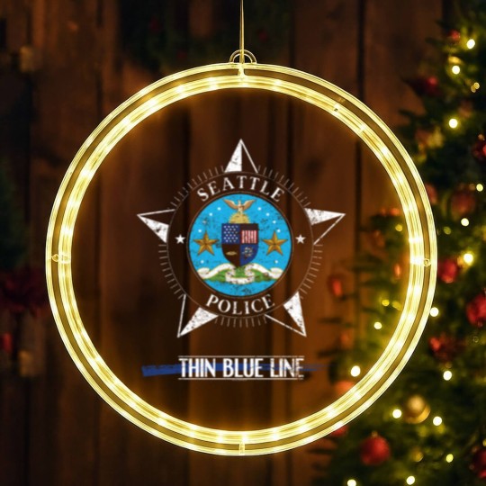 Discover Police LED Christmas Window Lights Seattle Washington Police Gifts LED Christmas Window Lights LED Christmas Window Lights