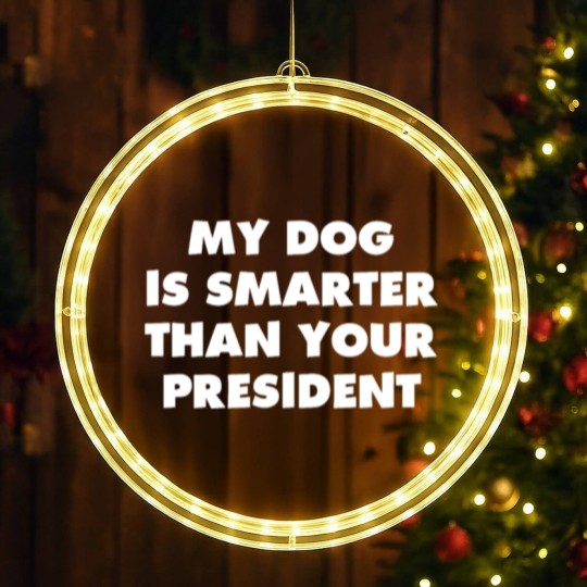 Discover My Dog is Smarter than Your President LED Christmas Window Lights LED Christmas Window Lights