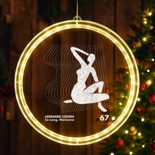 Discover Leonard Cohen / Minimalist Artwork Design - Leonard Cohen - LED Christmas Window Lights